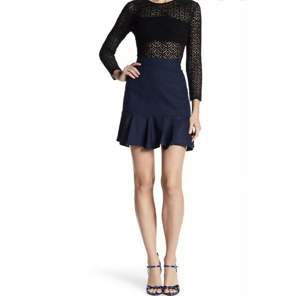 NWT Veronica Beard Bex Crew Neck Combo Dress 8